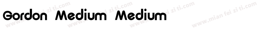Gordon Medium Medium字体转换